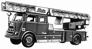 Пожарная автолестница фирмы Метц